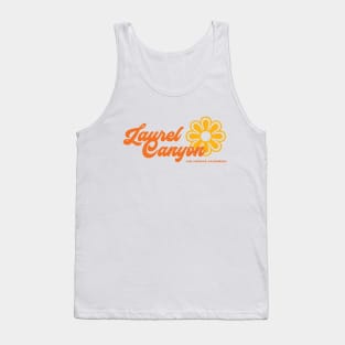 Retro Laurel Canyon flower logo - orange Tank Top